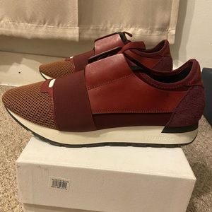 Men’s Balenciaga burgundy shoes